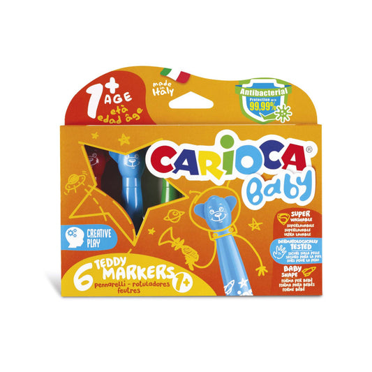 Μαρκαδόροι Carioca baby 6 χρώματα, ηλικίες 1+ 42815