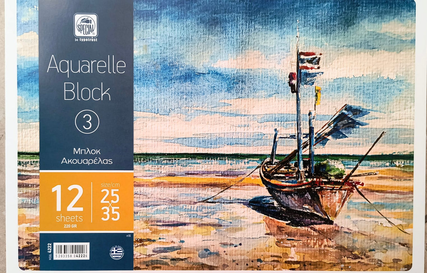 Spiral watercolor block 25x35 cm Special