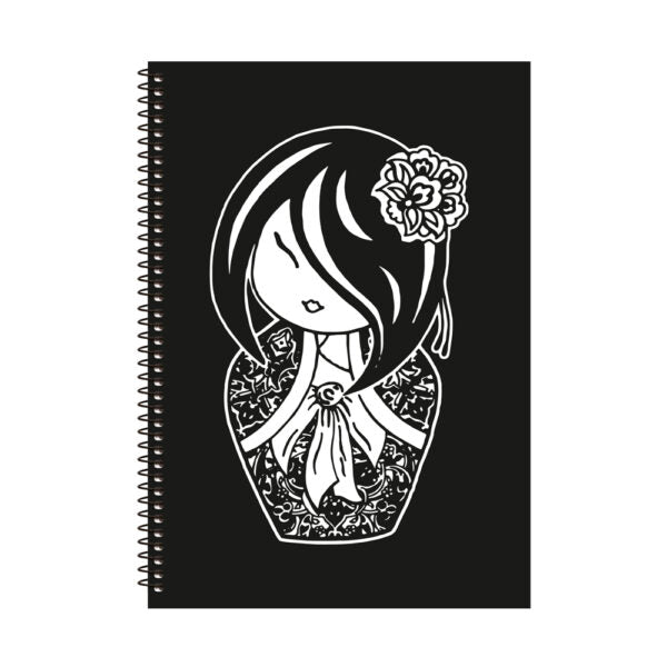 Τετράδιο Velvet B5 σπιράλ 2 θεμάτων, ριγέ, κορίτσι