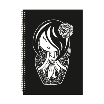 Τετράδιο Velvet B5 σπιράλ 2 θεμάτων, ριγέ, κορίτσι