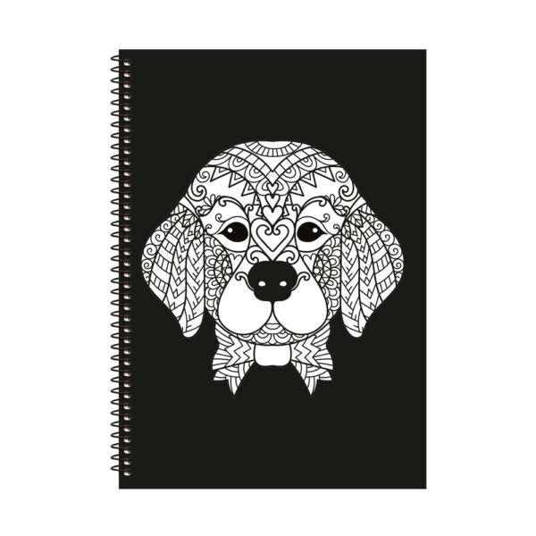 Τετράδιο Velvet B5 σπιράλ 2 θεμάτων, ριγέ, σκύλος