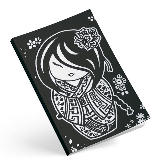 Τετράδιο Velvet A5 βιβλιοδετημένο, ριγέ, κορίτσι