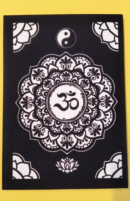 Τετράδιο Velvet A5 βιβλιοδετημένο, ριγέ, yin-yang