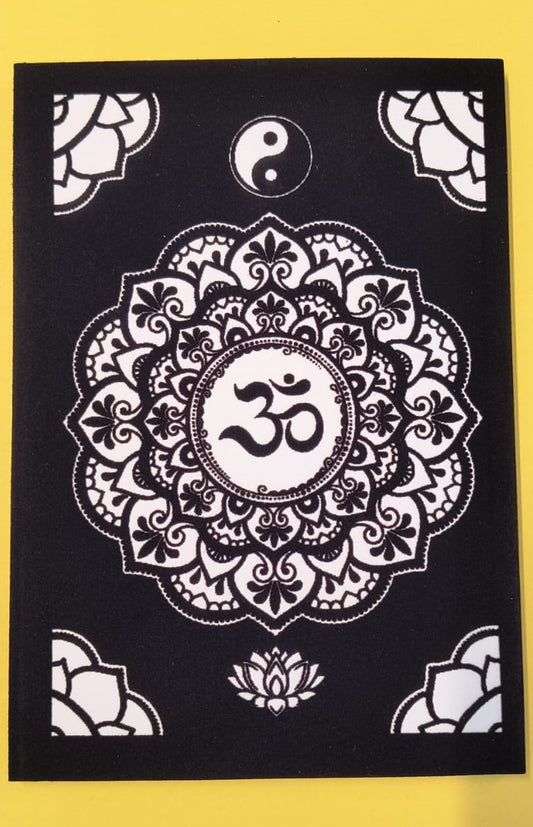 Τετράδιο Velvet A5 βιβλιοδετημένο, ριγέ, yin-yang