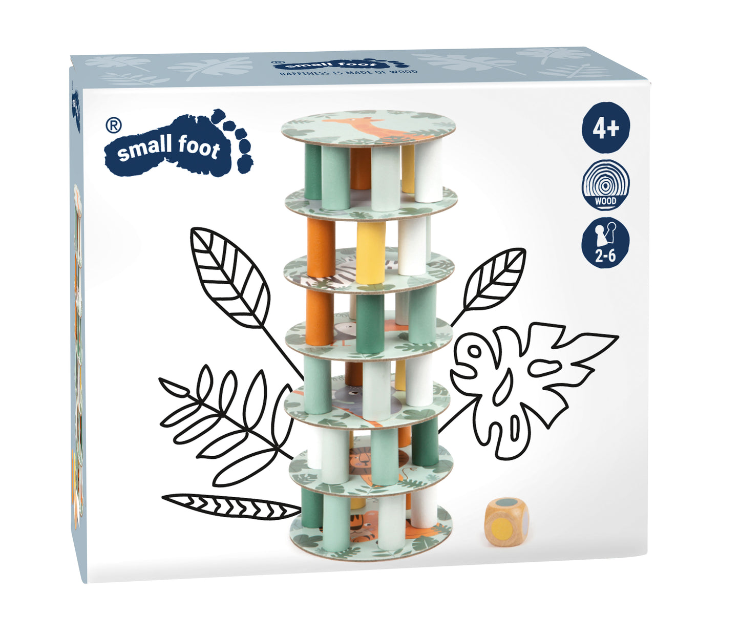 Ξύλινο επιτραπέζιο παιχνίδι στοίβαξης „Safari“