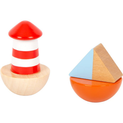 Ξύλινο μουσικό κουτί με καραβάκι και φάρο