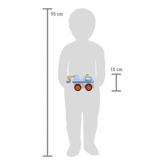 Ξύλινο όχημα εργοταξίου με γερανό