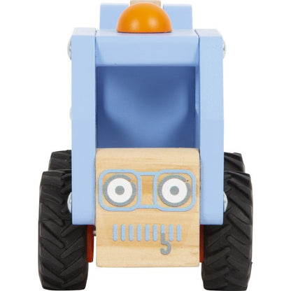 Ξύλινο όχημα εργοταξίου με γερανό